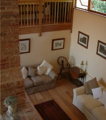 The lounge area at Anstey Grove Barn bed and breakfast and self-catering accommodation The lounge area at Anstey Grove Barn bed and breakfast and self-catering accommodation